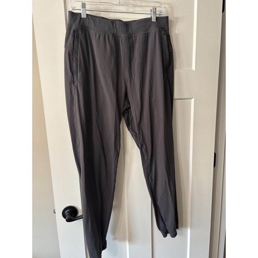 Zyia Active Gray Unwind Joggers Womens Large Elastic Waist Ankle Zip Pockets